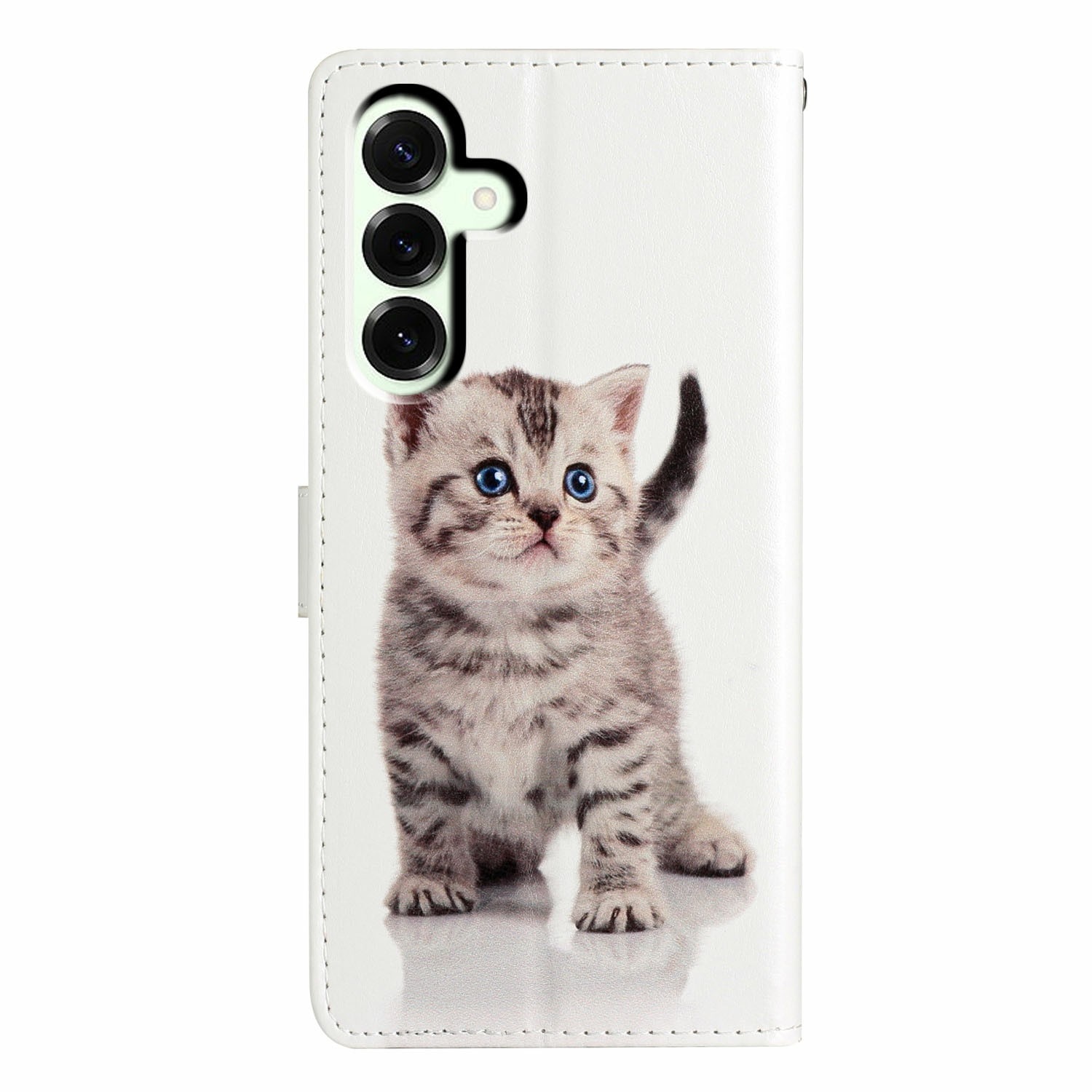 Coque portefeuille Samsung Galaxy A17, chaton