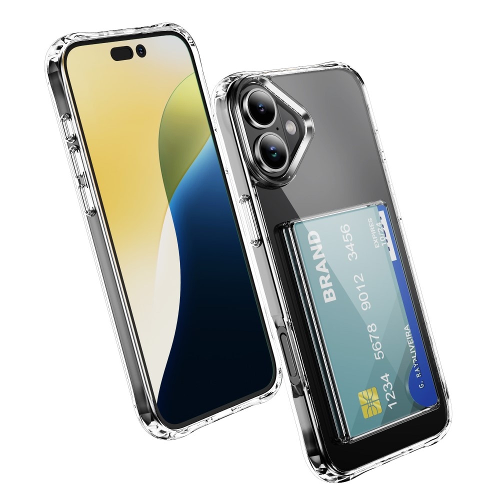 Coque hybride à cartes iPhone 17, Transparent