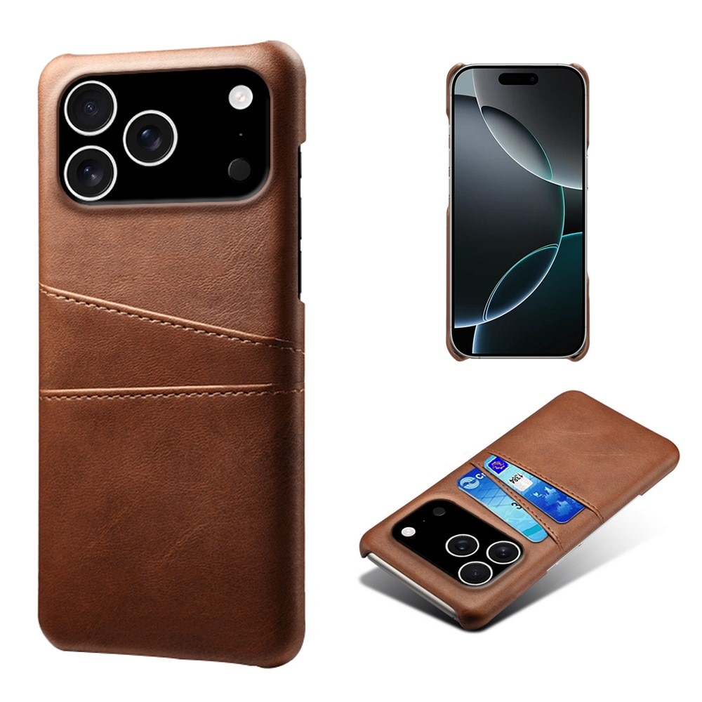 Coque Card Slots iPhone 17 Pro, Marron