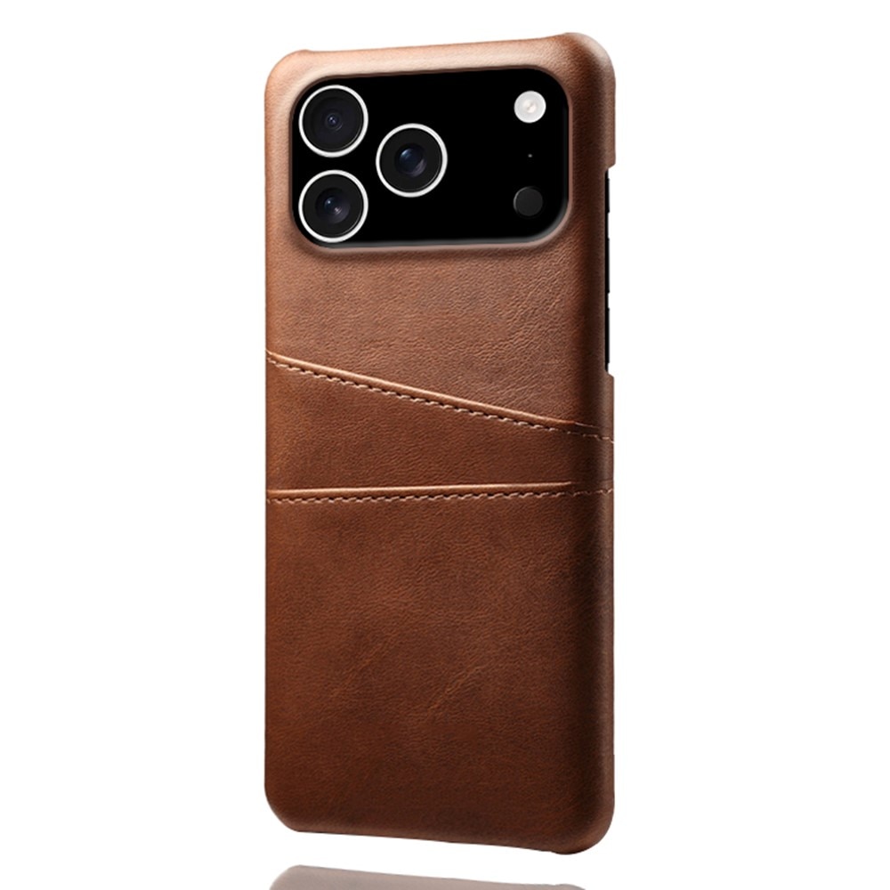 Coque Card Slots iPhone 17 Pro, Marron