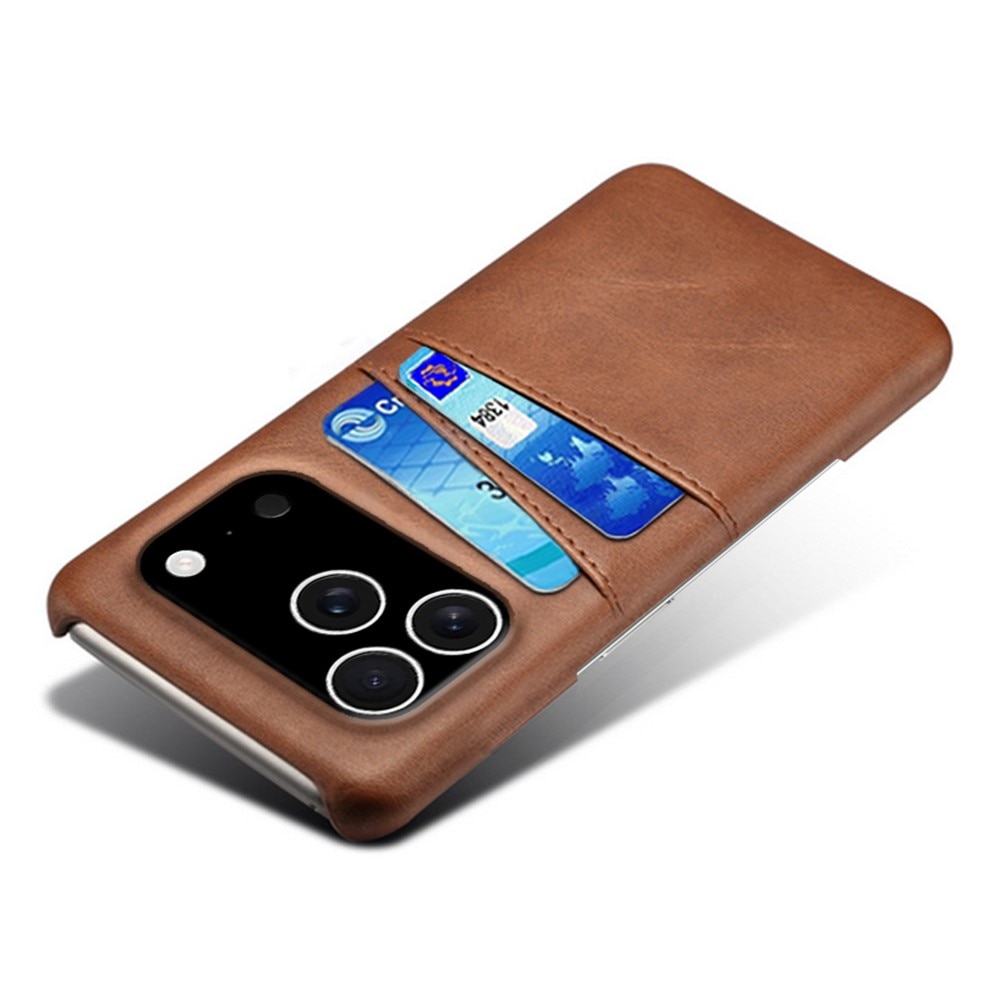 Coque Card Slots iPhone 17 Pro, Marron