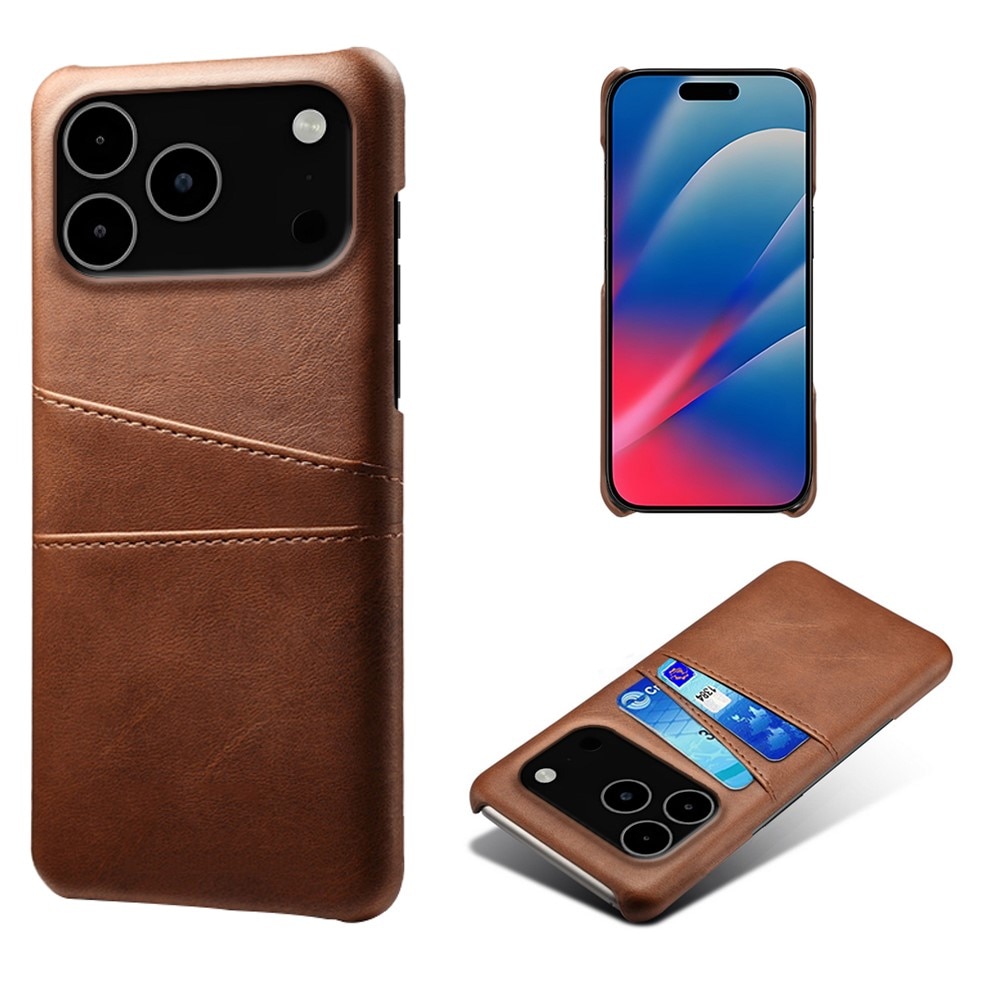 Coque Card Slots iPhone 17 Pro Max, Marron