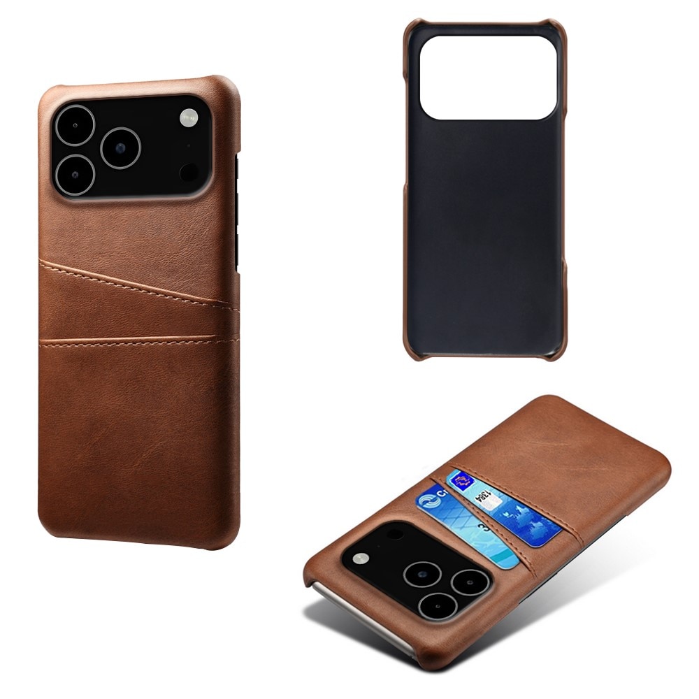 Coque Card Slots iPhone 17 Pro Max, Marron