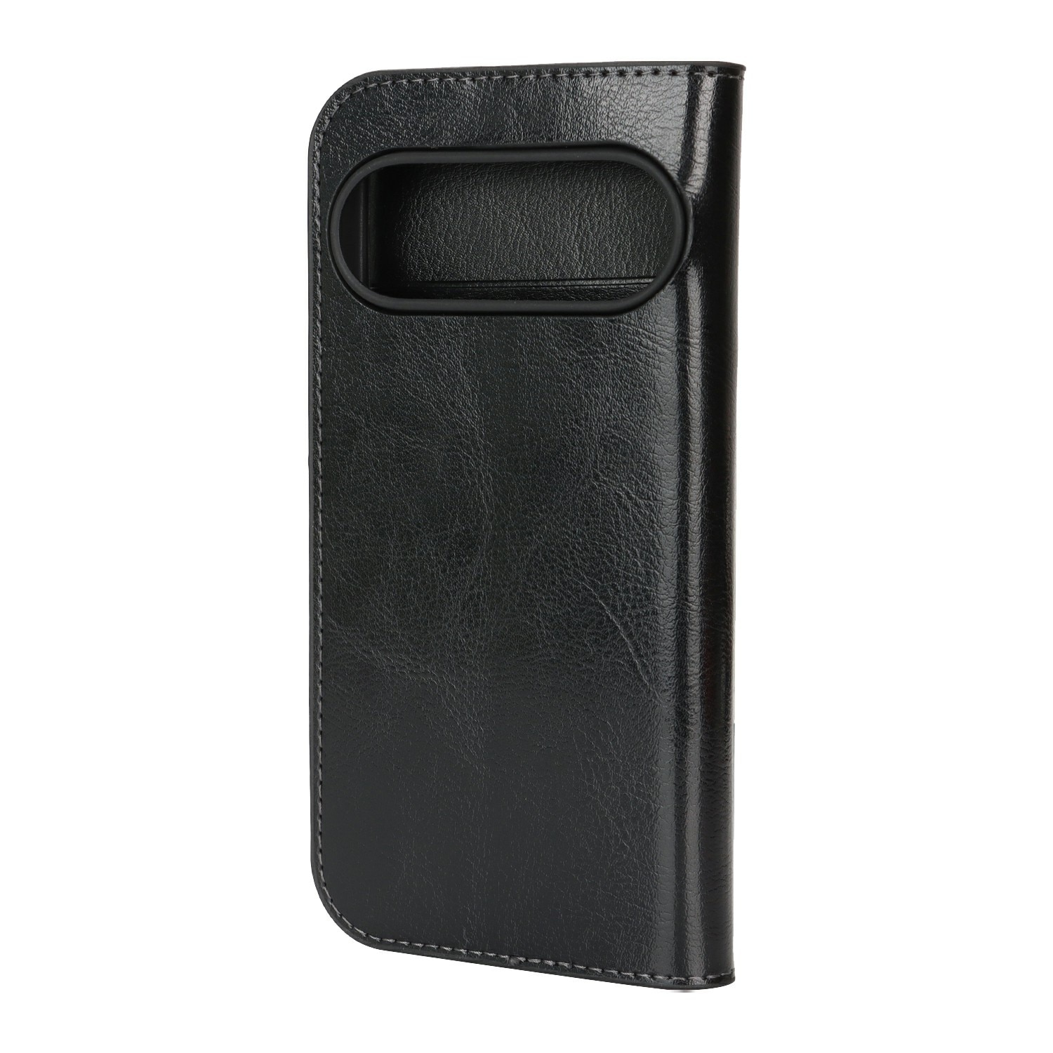 Coque portefeuille en cuir Veritable Google Pixel 10, Noir