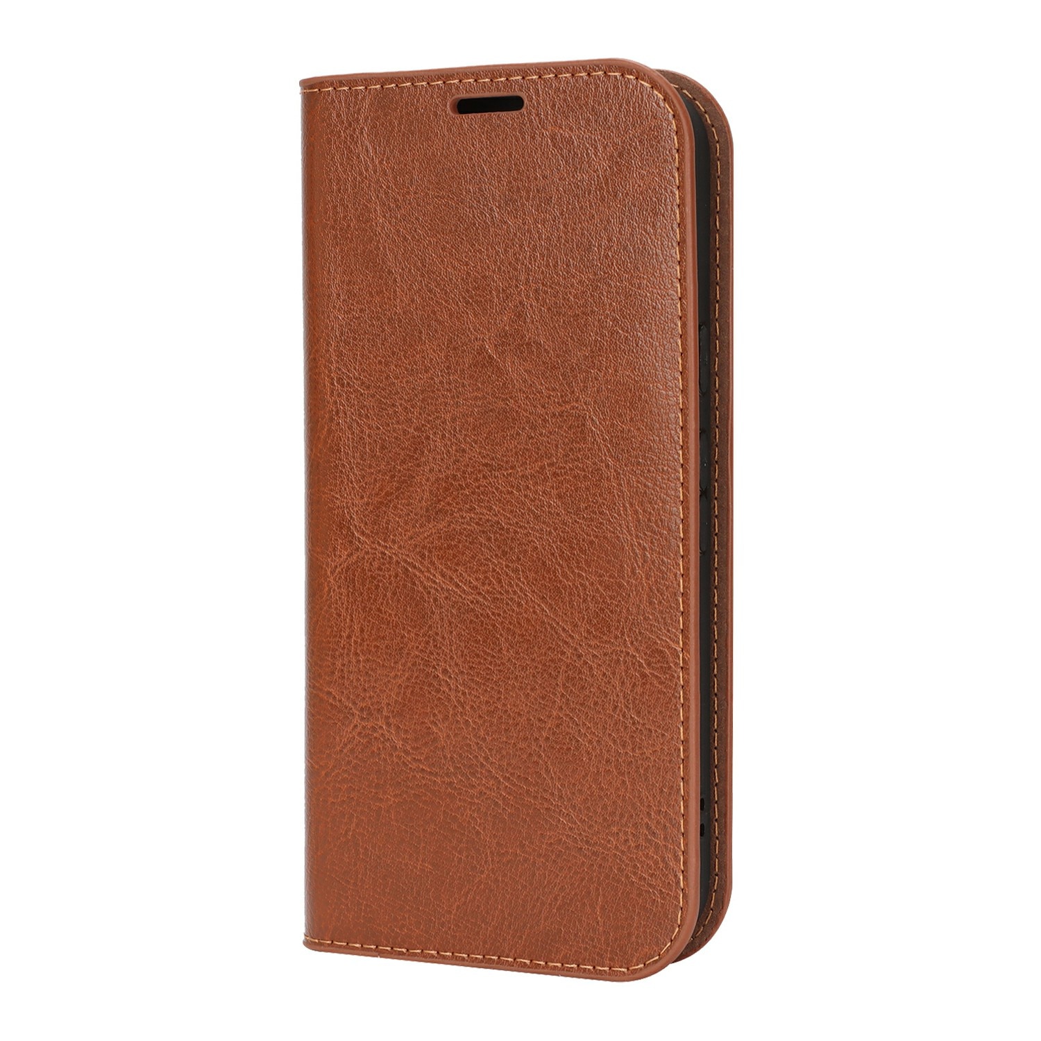 Coque portefeuille en cuir Veritable Google Pixel 10, Marron