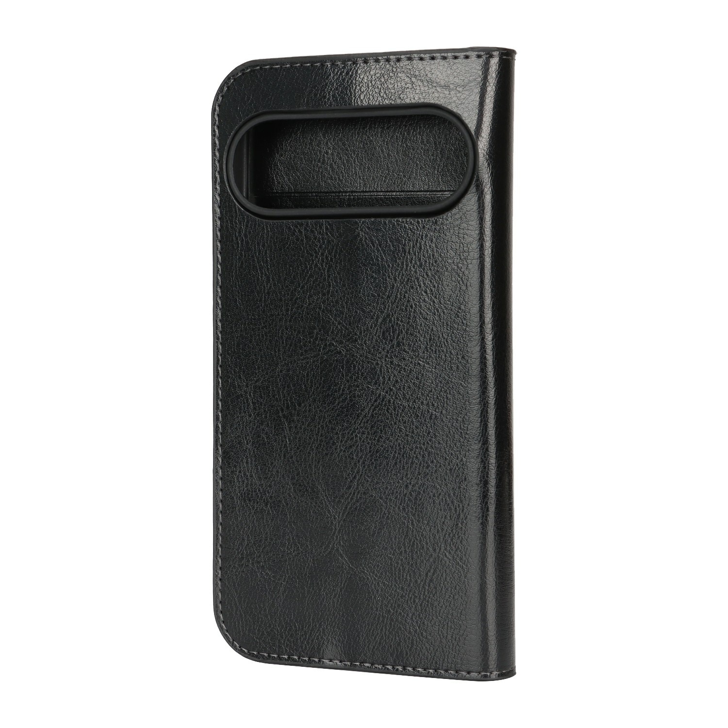 Coque portefeuille en cuir Veritable Google Pixel 10 Pro XL, Noir