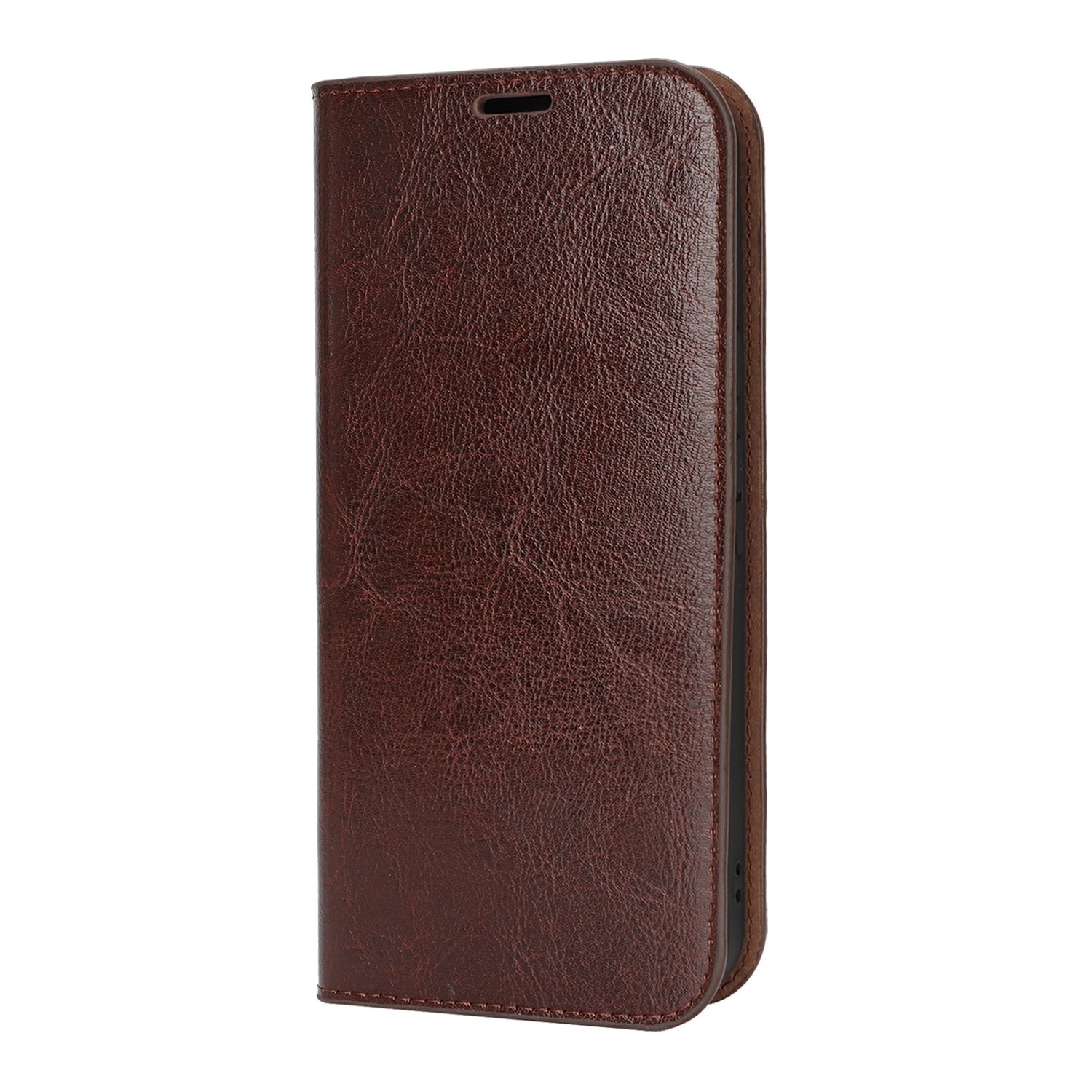 Coque portefeuille en cuir Veritable Google Pixel 10 Pro XL, Marron foncé