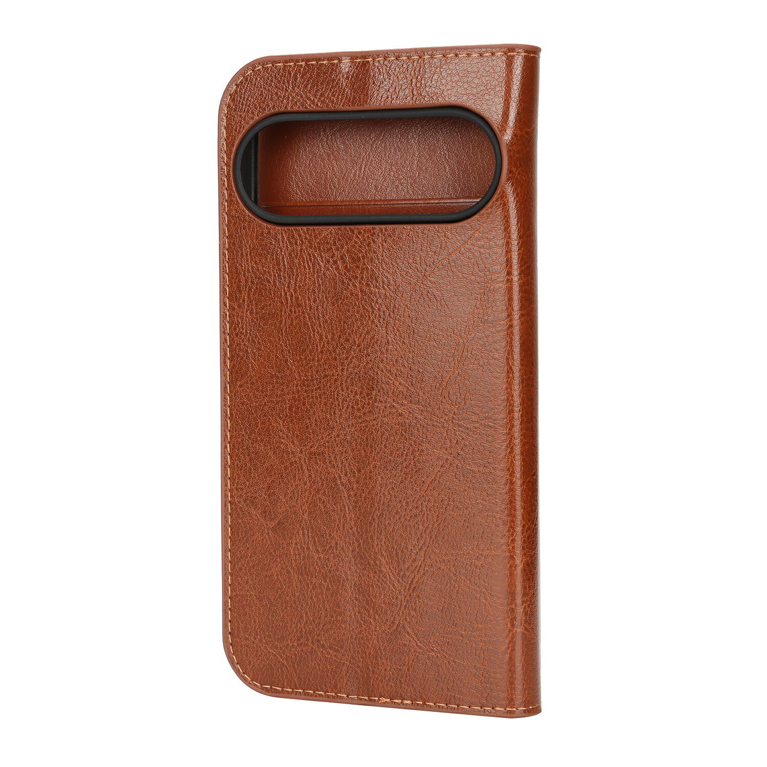 Coque portefeuille en cuir Veritable Google Pixel 10 Pro XL, Marron