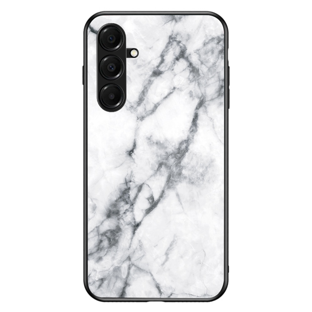 Coque en verre trempé Samsung Galaxy A17, Marbre blanc