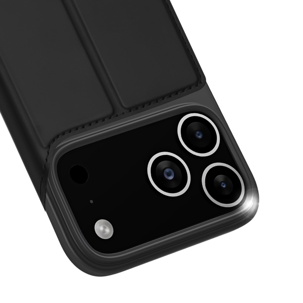 Étui portefeuille Skin Pro Series iPhone 17 Pro, Noir