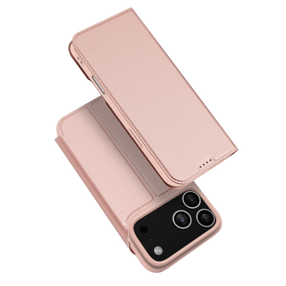 Étui portefeuille Skin Pro Series iPhone 17 Pro, Or rose