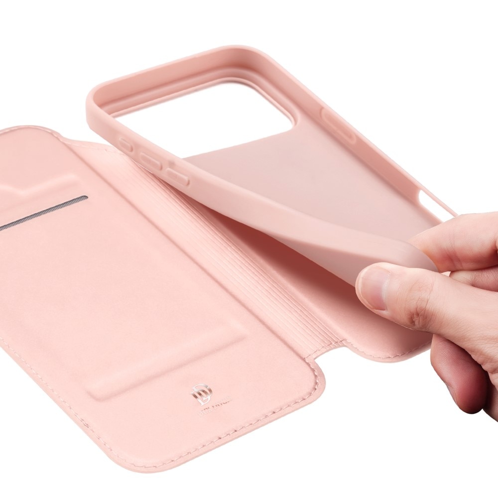 Étui portefeuille Skin Pro Series iPhone 17 Pro, Or rose