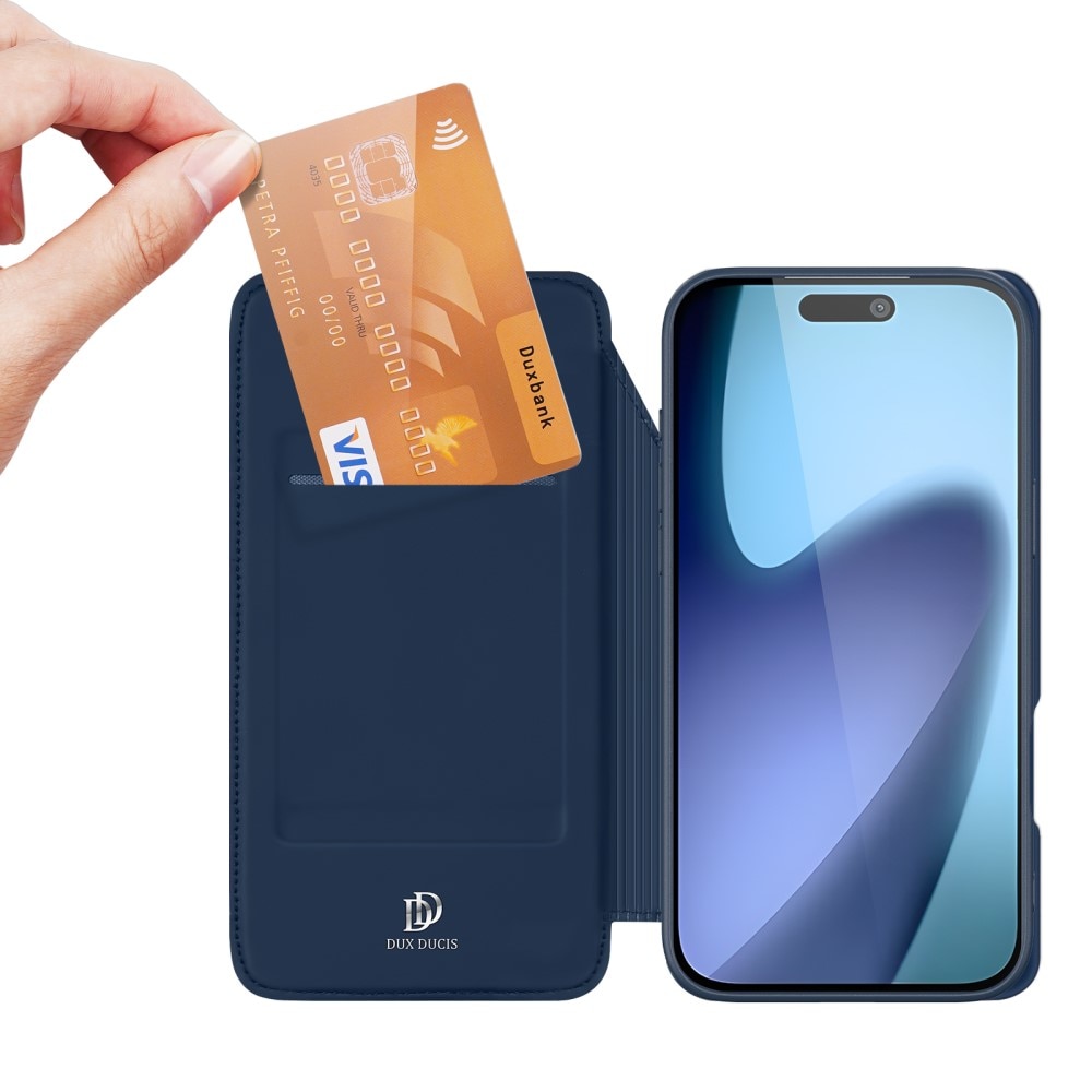 Étui portefeuille Skin Pro Series iPhone 17 Air, Navy