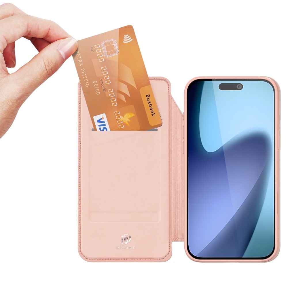 Étui portefeuille Skin Pro Series iPhone 17, Or rose