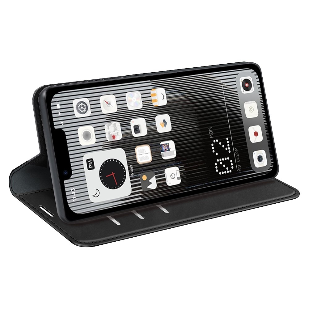 Coque portefeuille mince Nothing Phone 1, Noir