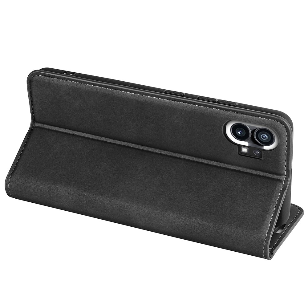 Coque portefeuille mince Nothing Phone 1, noir