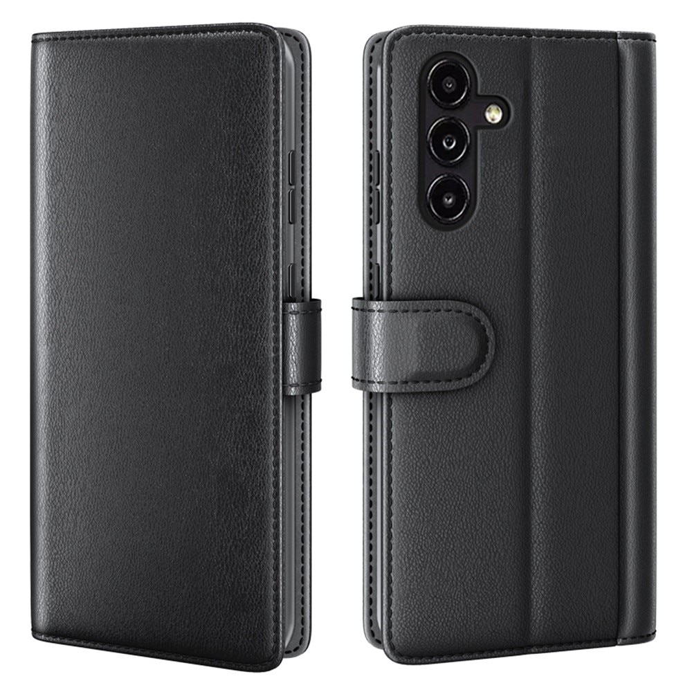 Étui en cuir veritable Samsung Galaxy A14, Noir