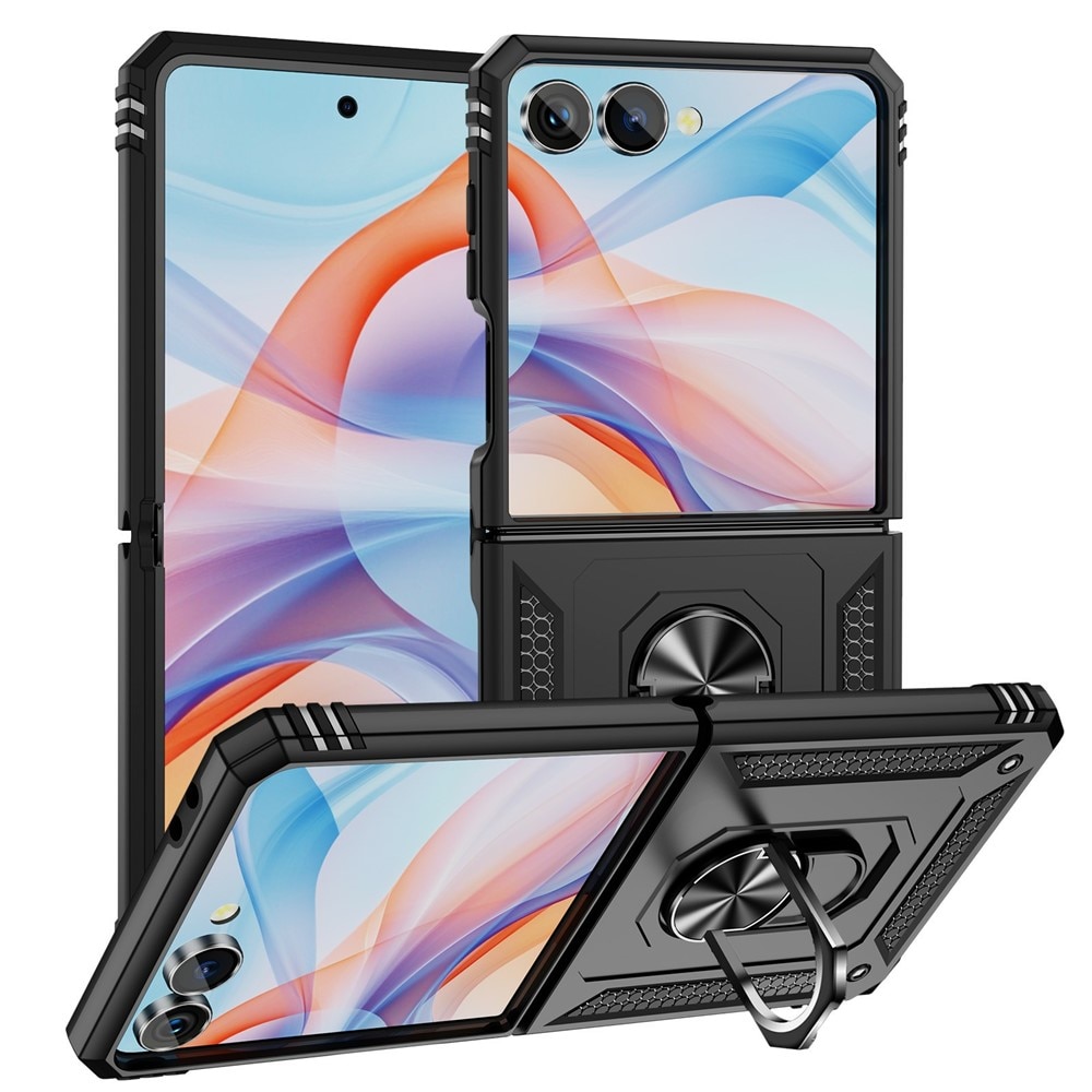 Coque hybride Tech Ring Samsung Galaxy Z Flip 7, noir