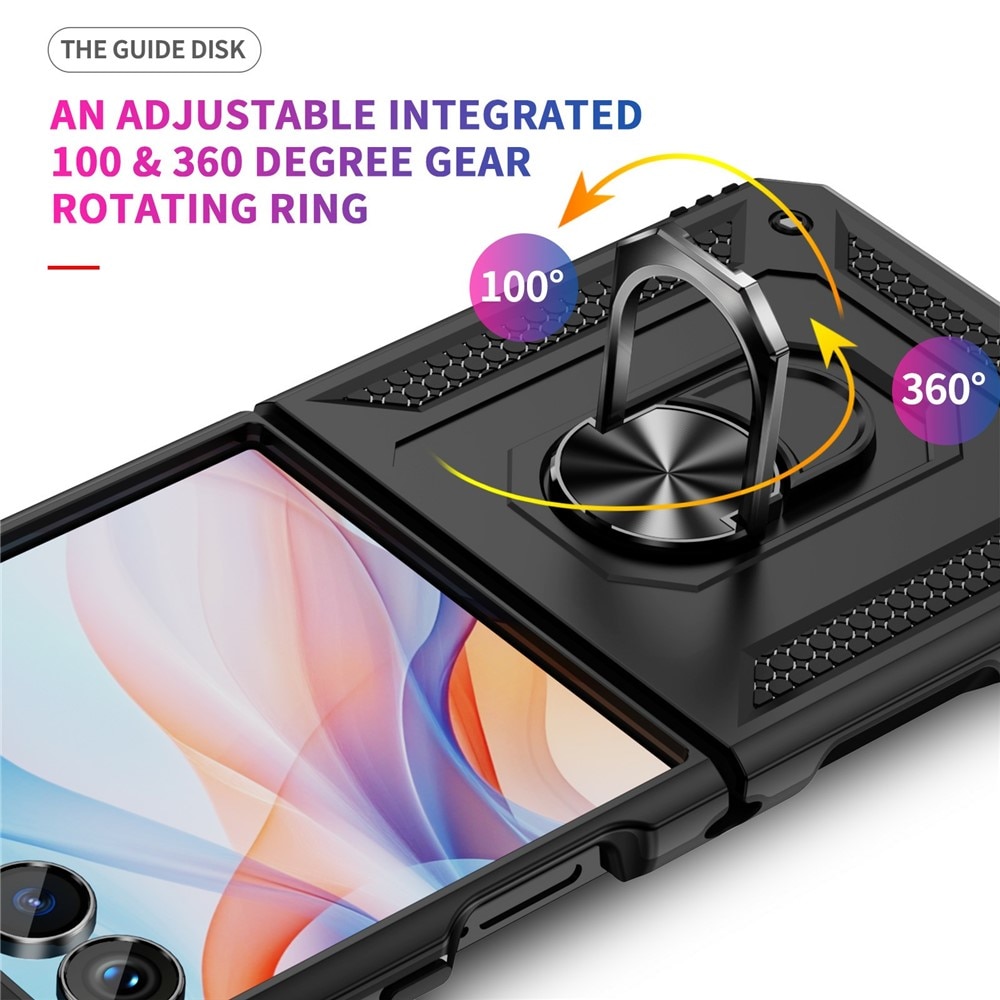 Coque hybride Tech Ring Samsung Galaxy Z Flip 7, noir