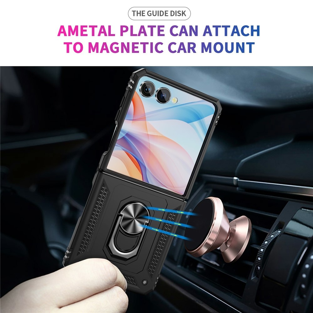 Coque hybride Tech Ring Samsung Galaxy Z Flip 7, noir