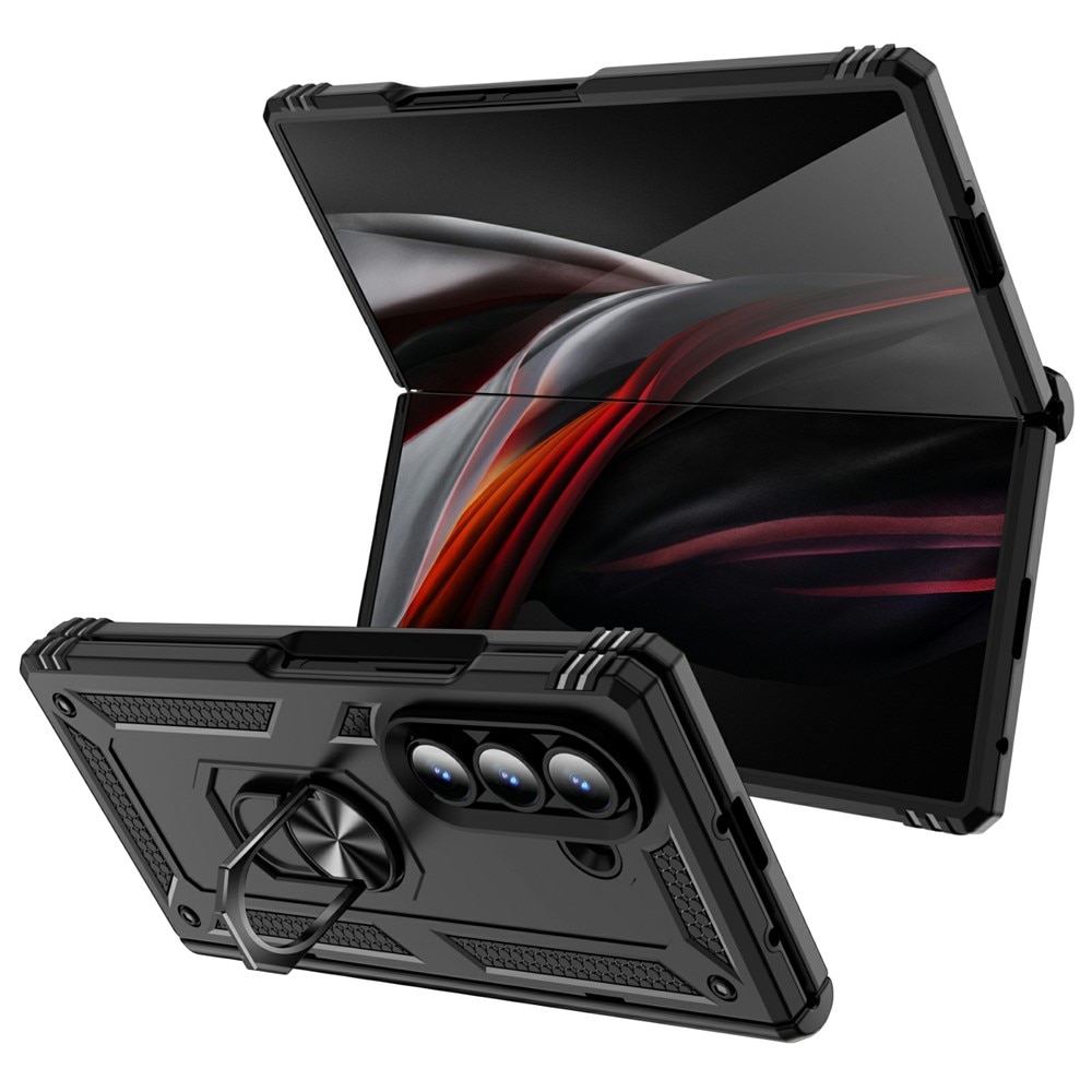 Coque hybride Tech Ring Samsung Galaxy Z Fold 7, noir