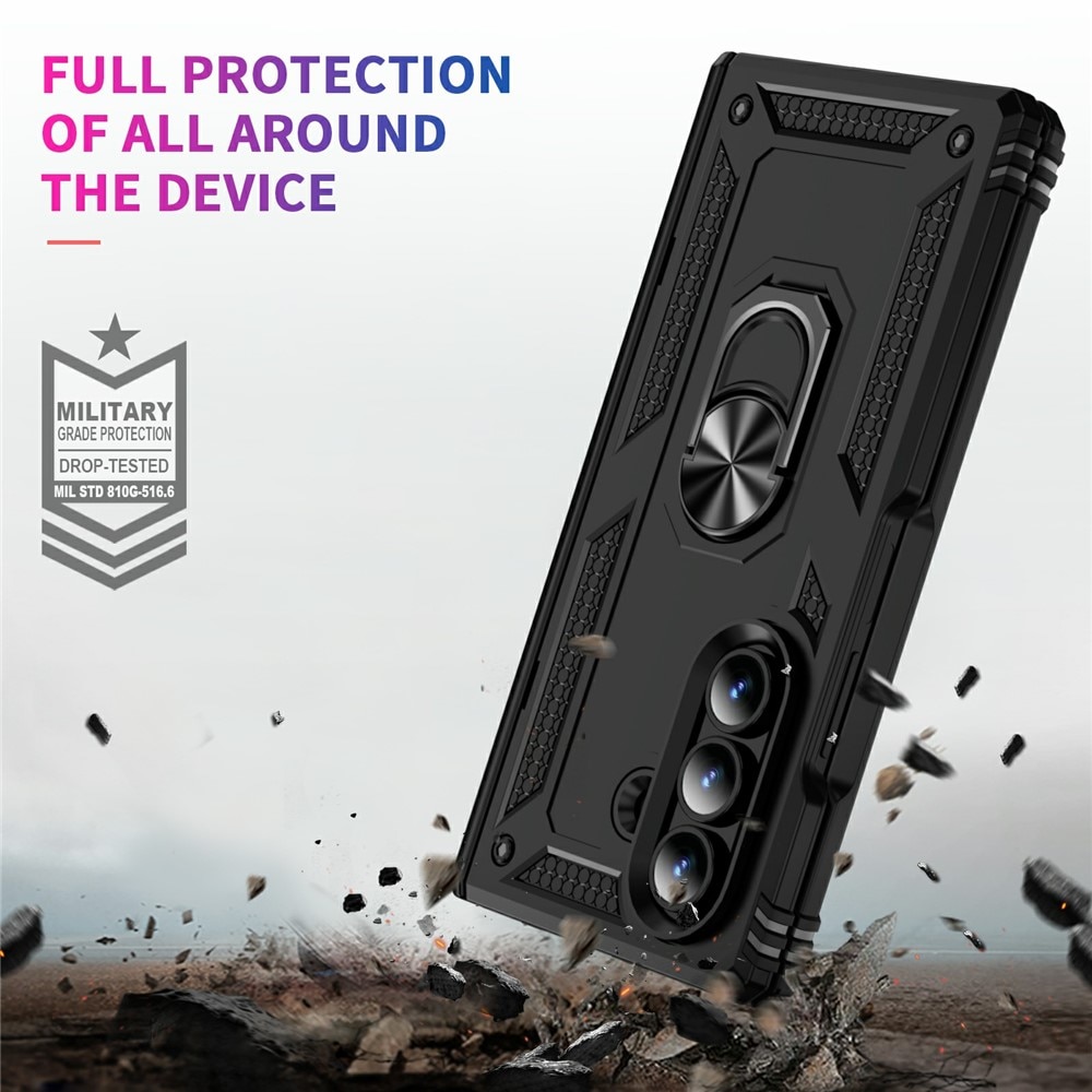 Coque hybride Tech Ring Samsung Galaxy Z Fold 7, noir