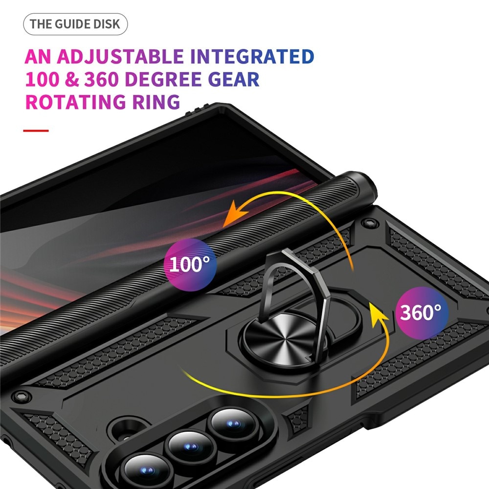 Coque hybride Tech Ring Samsung Galaxy Z Fold 7, noir