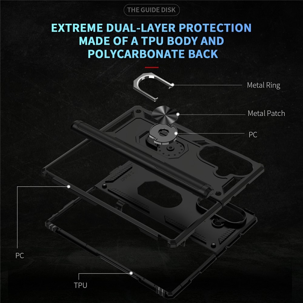 Coque hybride Tech Ring Samsung Galaxy Z Fold 7, noir