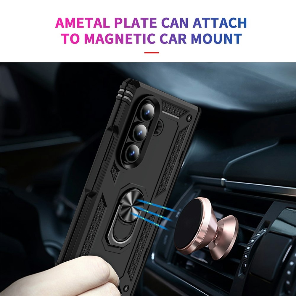Coque hybride Tech Ring Samsung Galaxy Z Fold 7, noir