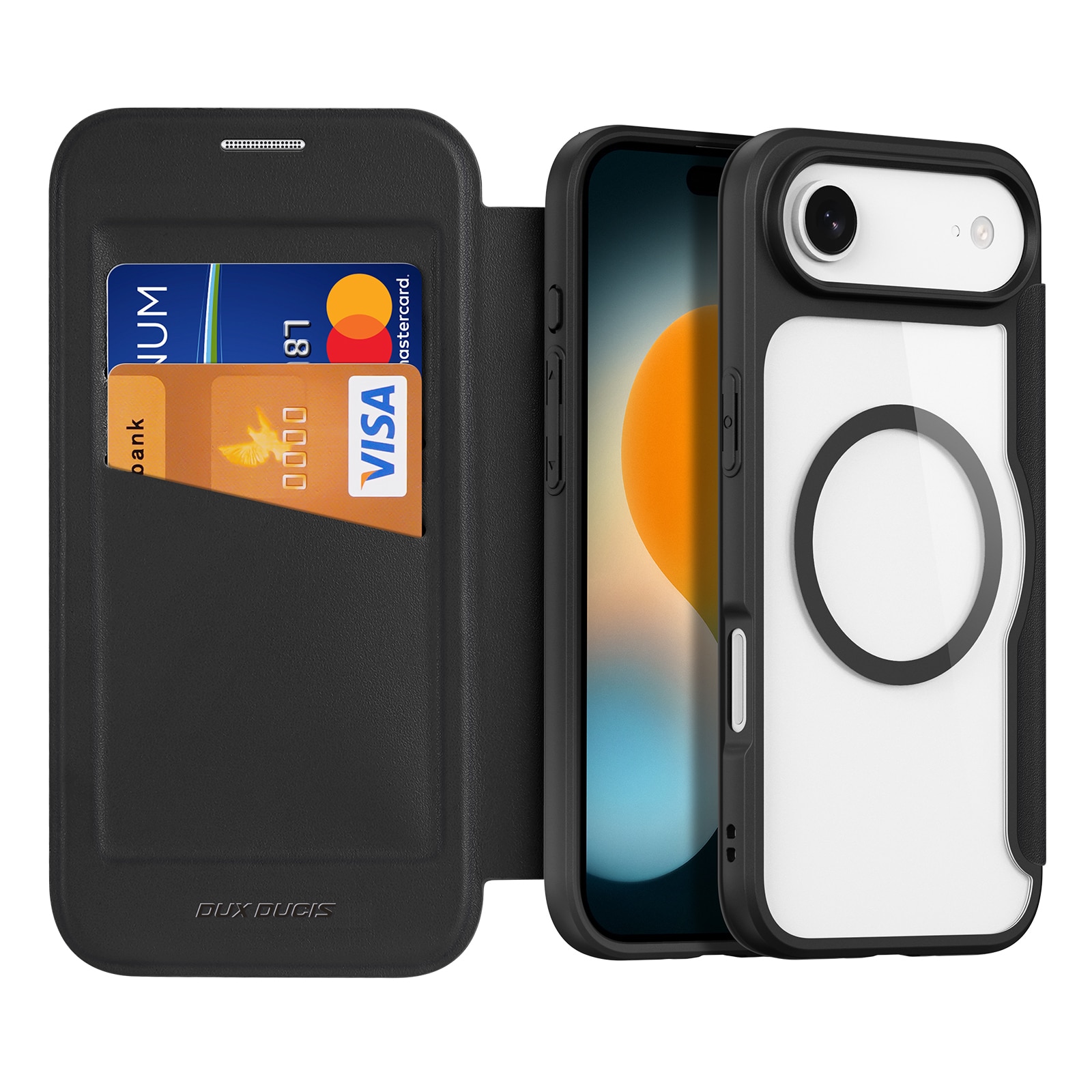 Étui portefeuille Skin X Pro MagSafe iPhone 17 Air, Noir