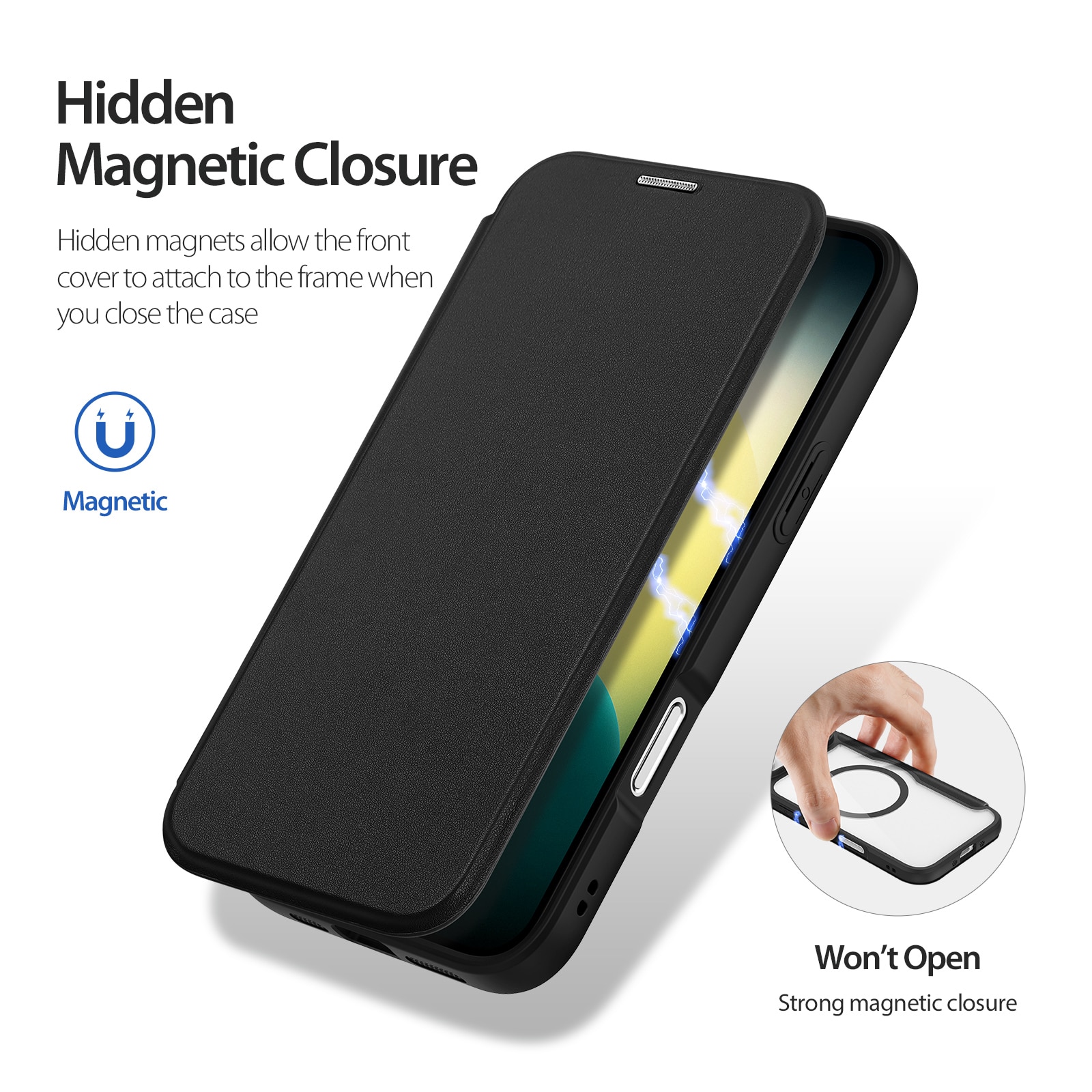Étui portefeuille Skin X Pro MagSafe iPhone 17 Air, Noir