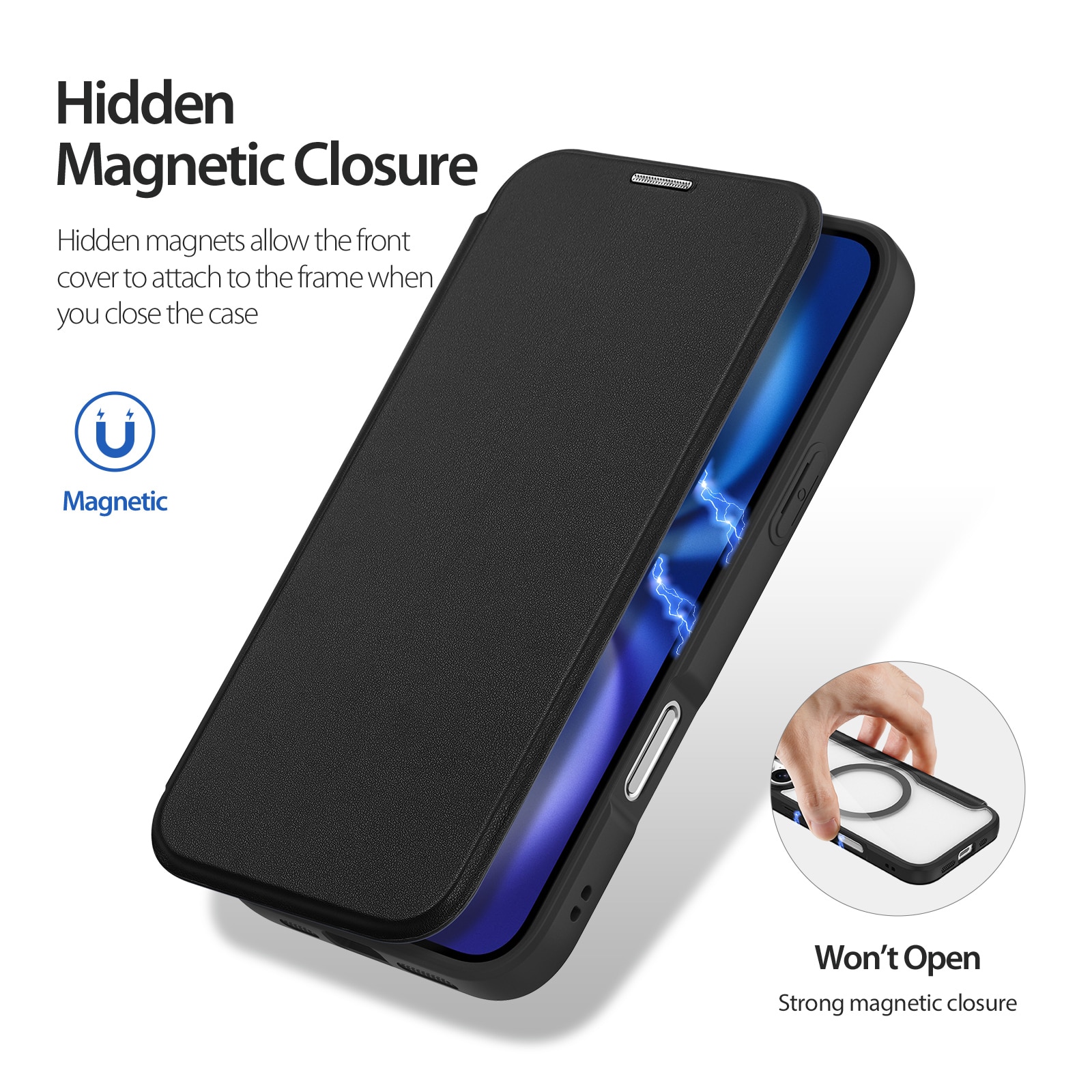 Étui portefeuille Skin X Pro MagSafe iPhone 17, Noir