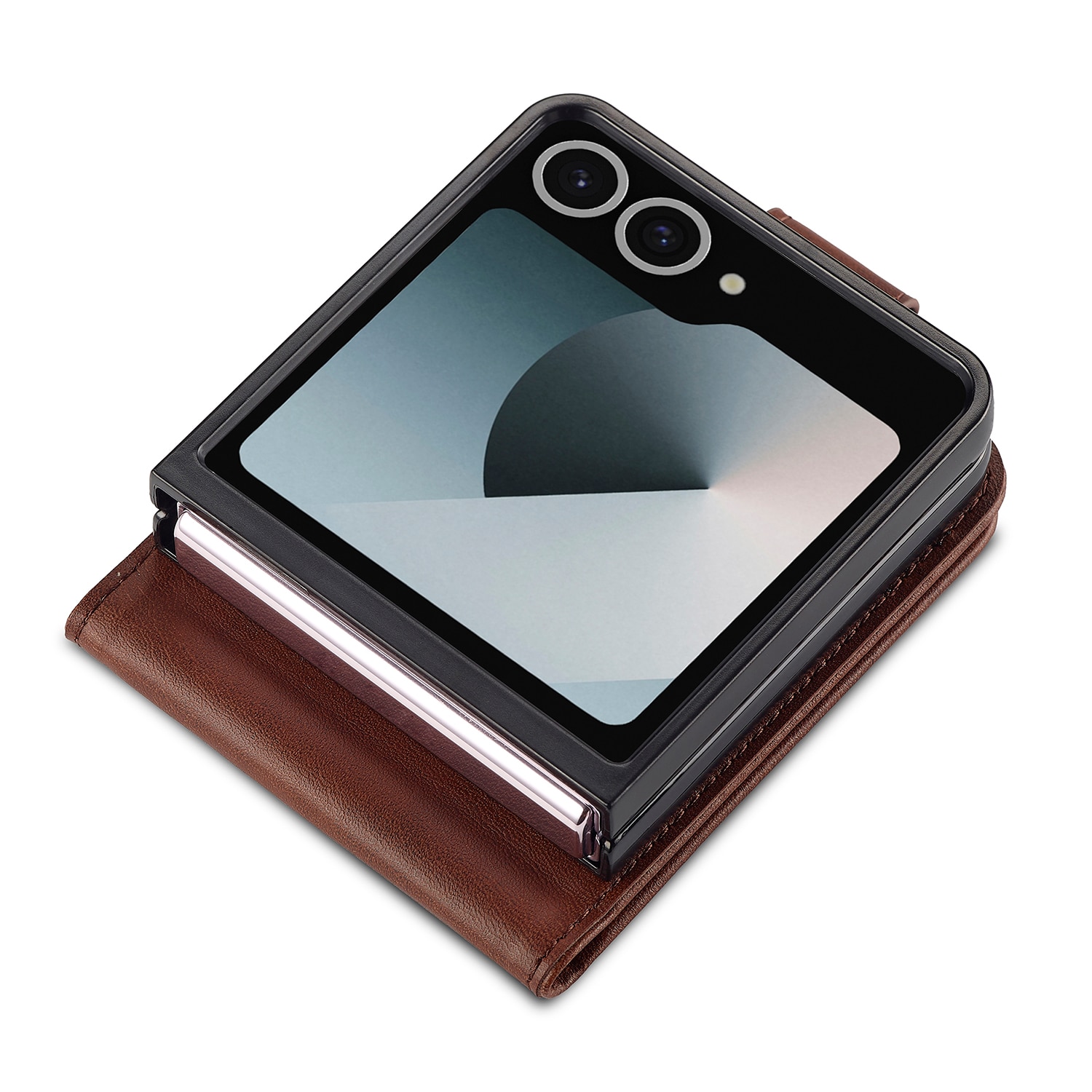 Étui portefeuille Samsung Galaxy Z Flip 7, Marron