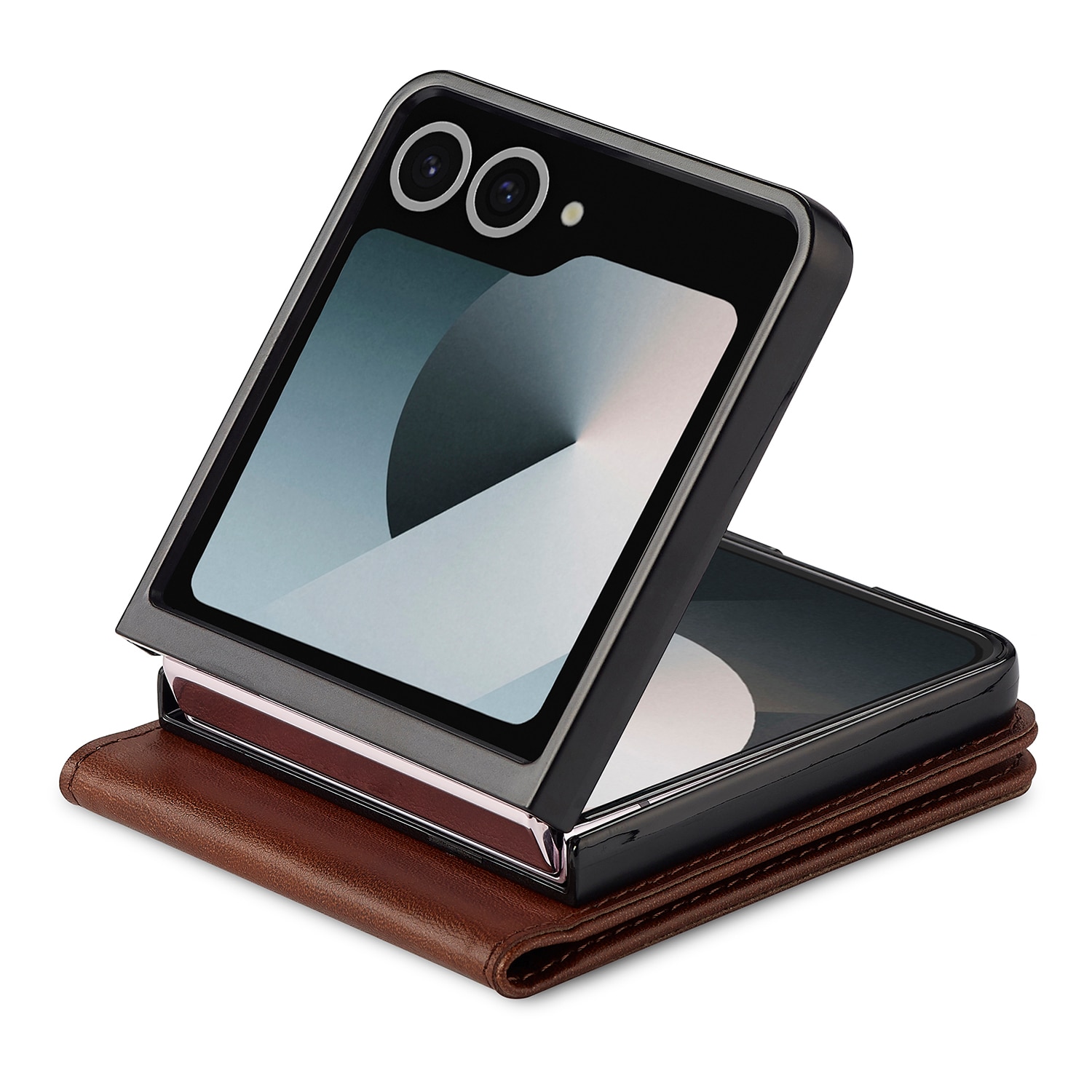 Étui portefeuille Samsung Galaxy Z Flip 7, Marron