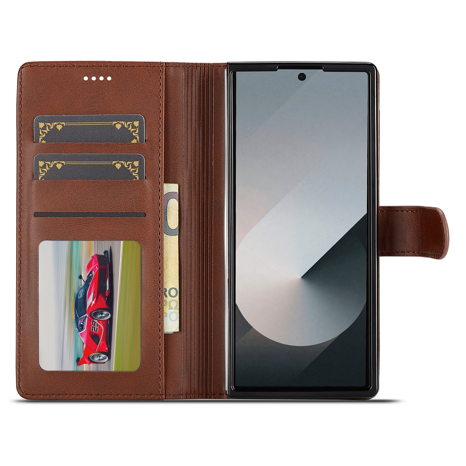 Étui portefeuille Samsung Galaxy Z Fold 7, Marron
