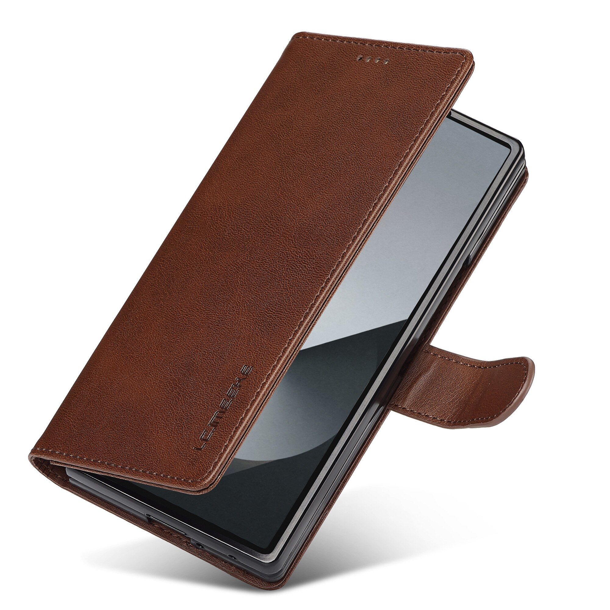Étui portefeuille Samsung Galaxy Z Fold 7, Marron
