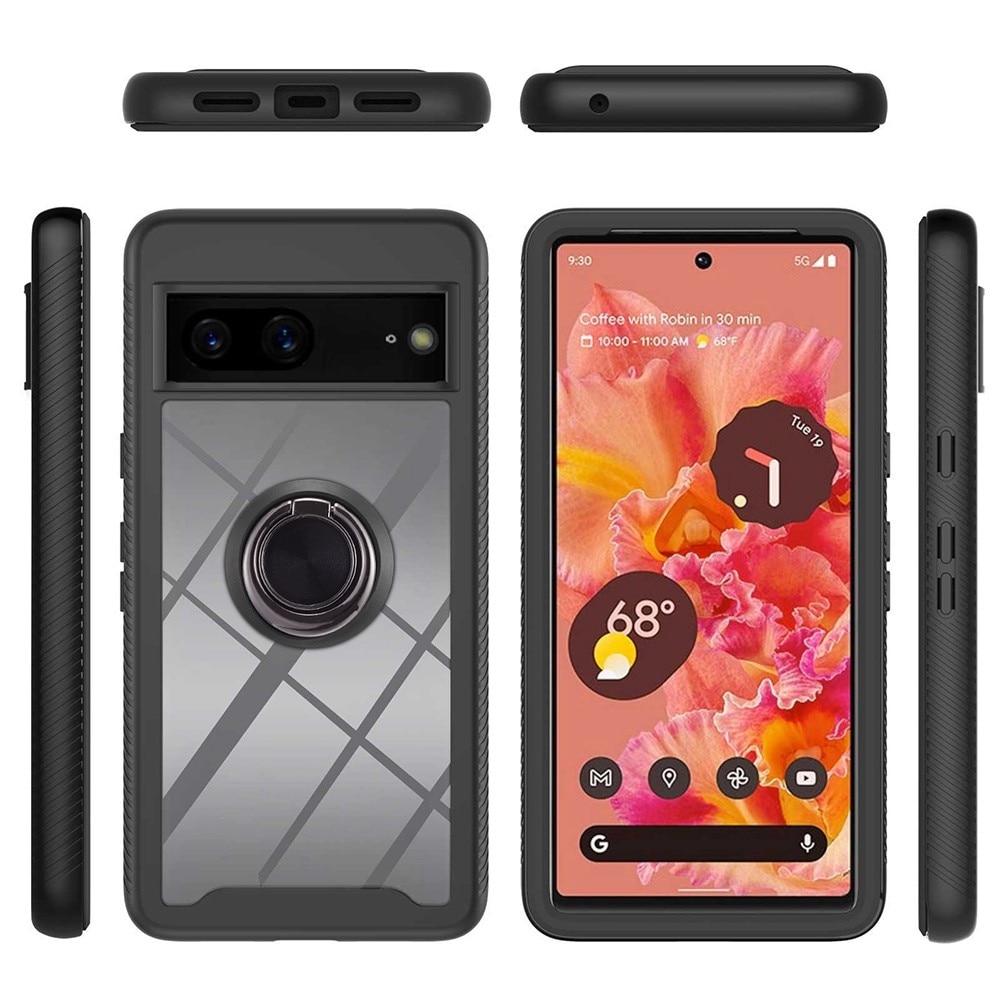 Coque Full Cover Ring Google Pixel 7 Noir