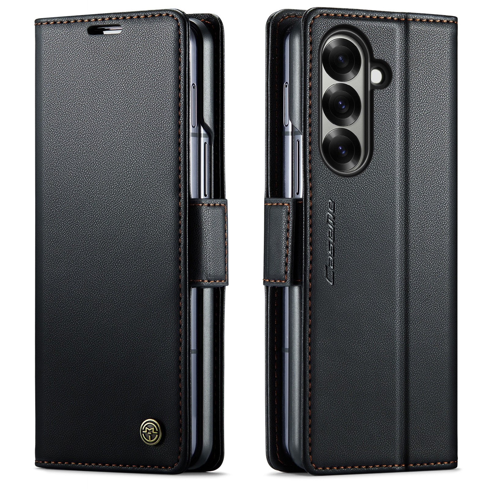 Étui portefeuille mince anti-RFID Samsung Galaxy Z Fold 7, noir