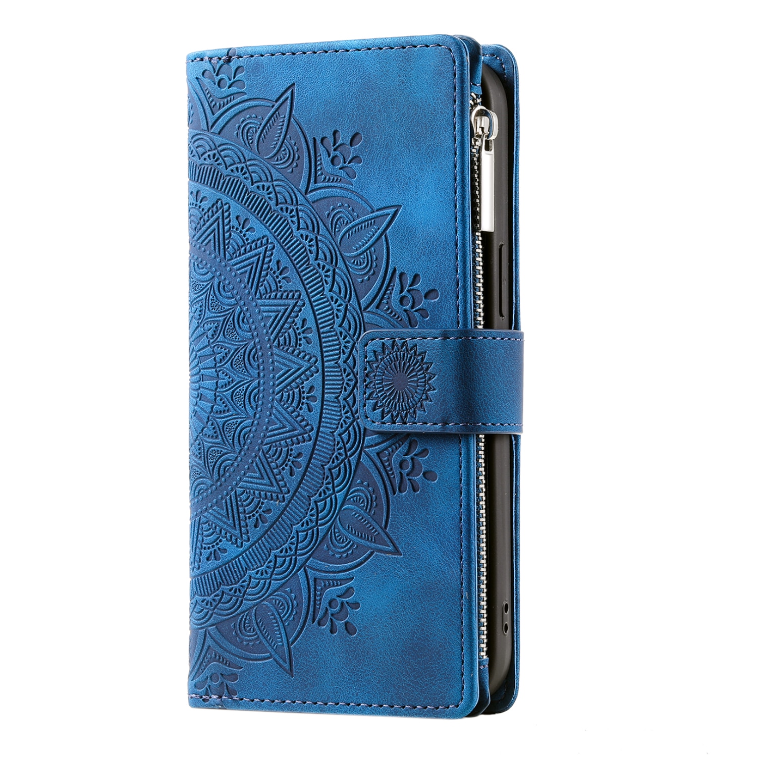Étui portefeuille Mandala Samsung Galaxy S25 FE, Bleu