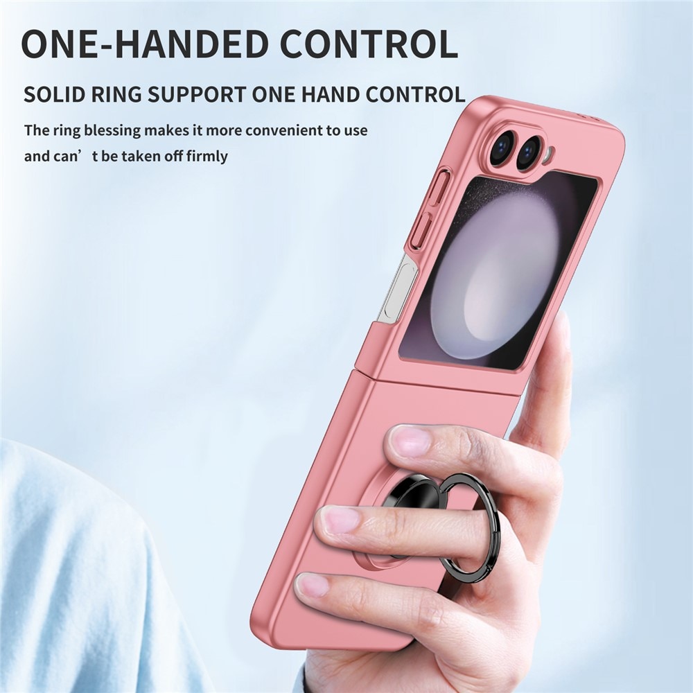 Coque magnétique avec porte-bague Samsung Galaxy Z Flip 7, Rose