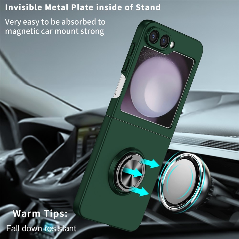 Coque magnétique avec porte-bague Samsung Galaxy Z Flip 7, Vert