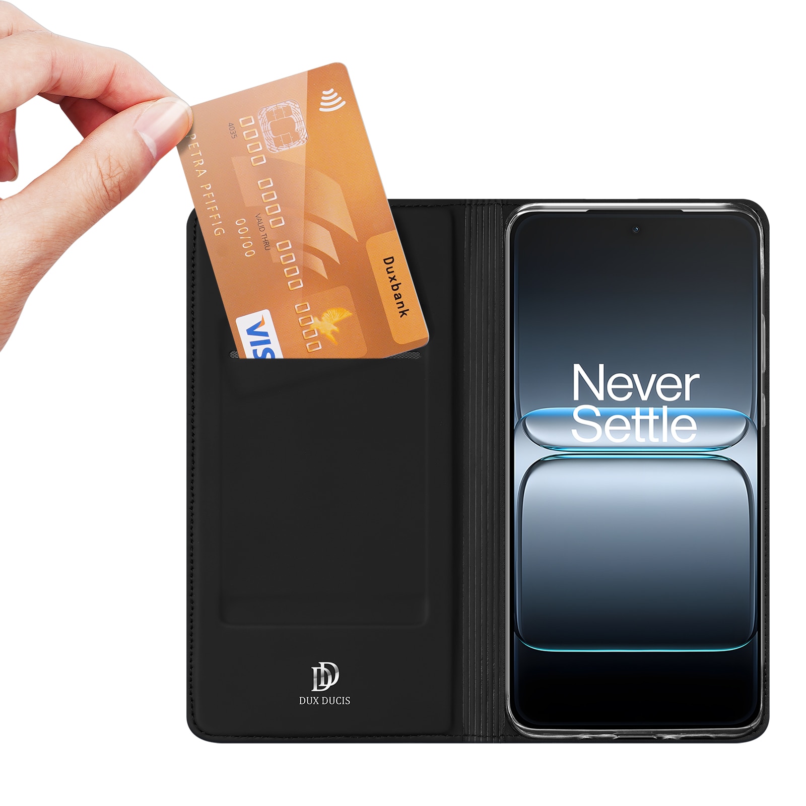Étui portefeuille Skin Pro Series  OnePlus Nord 5, Noir