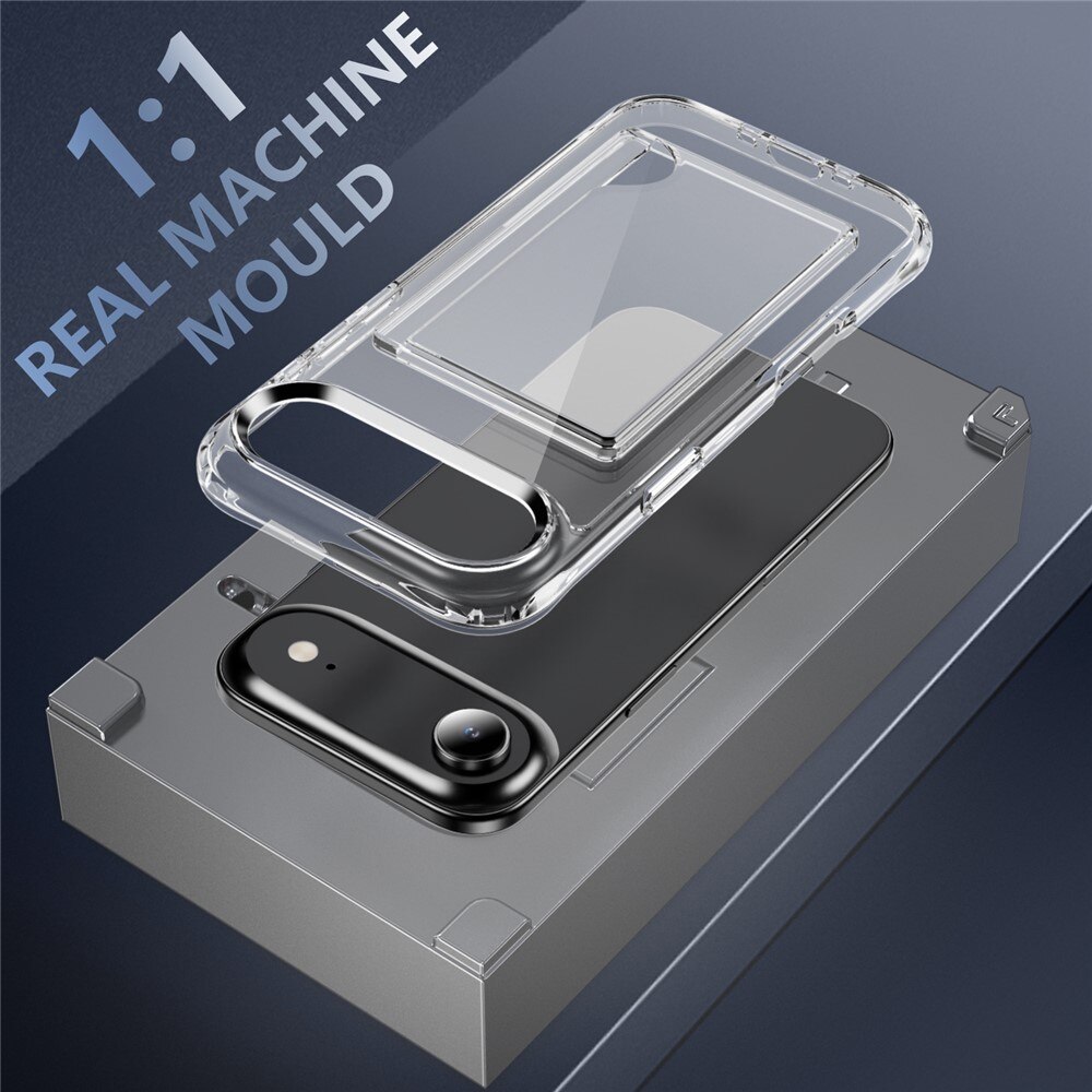 Coque hybride à cartes iPhone 17 Air, Transparent