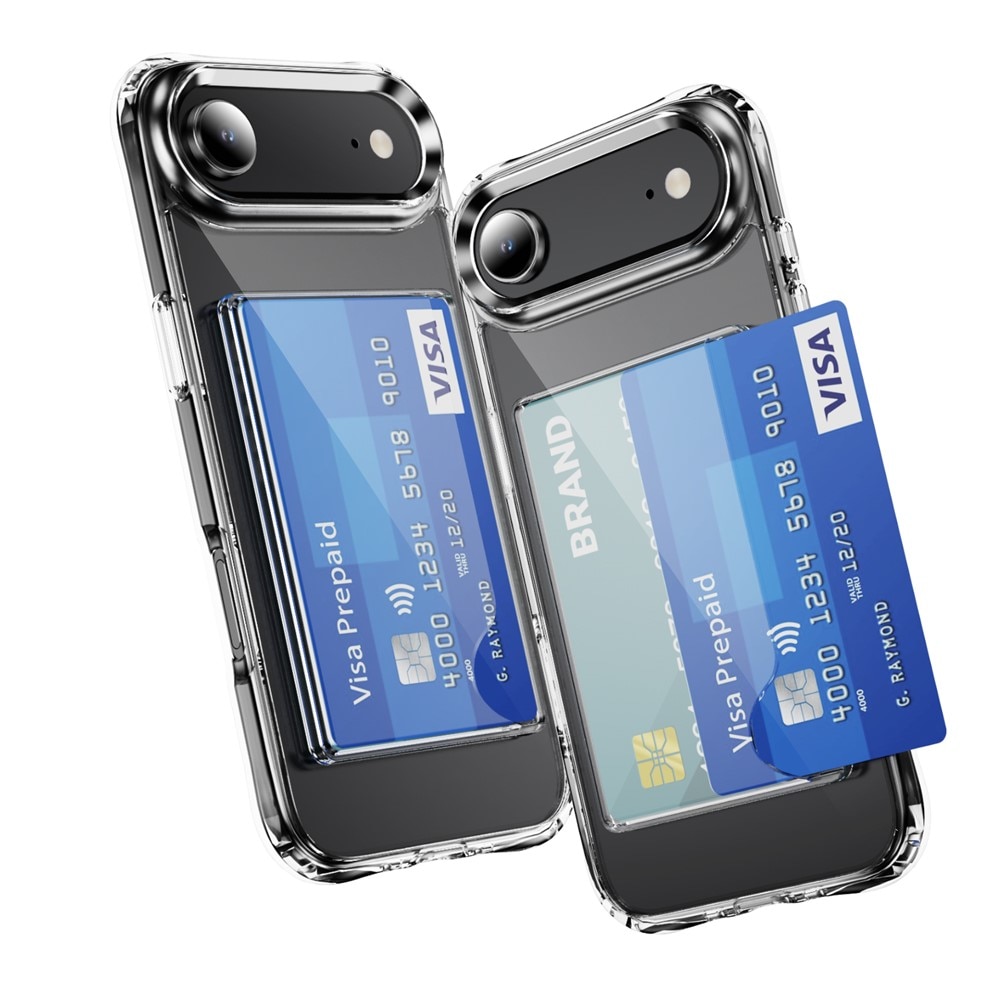 Coque hybride à cartes iPhone 17 Air, Transparent