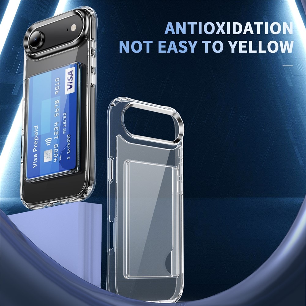 Coque hybride à cartes iPhone 17 Air, Transparent
