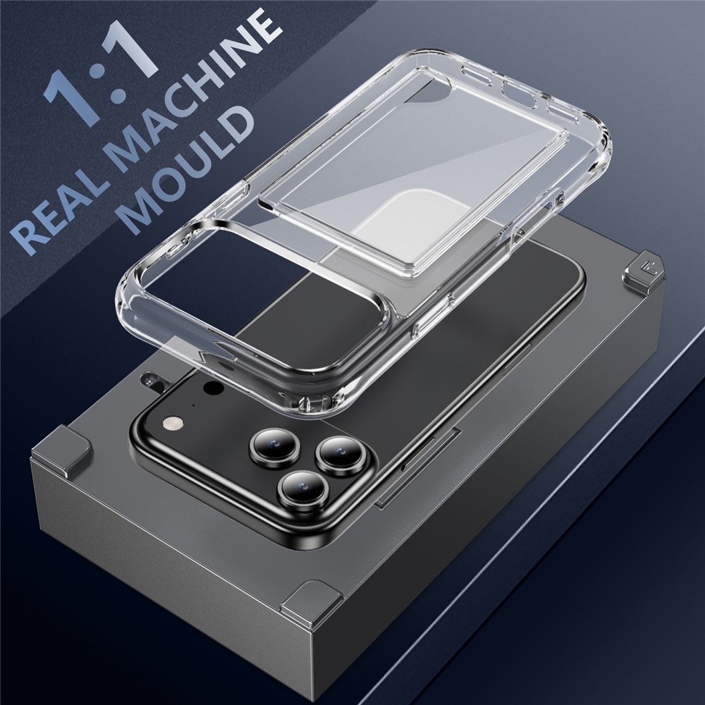 Coque hybride à cartes iPhone 17 Pro, Transparent