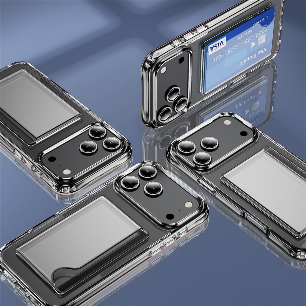 Coque hybride à cartes iPhone 17 Pro, Transparent