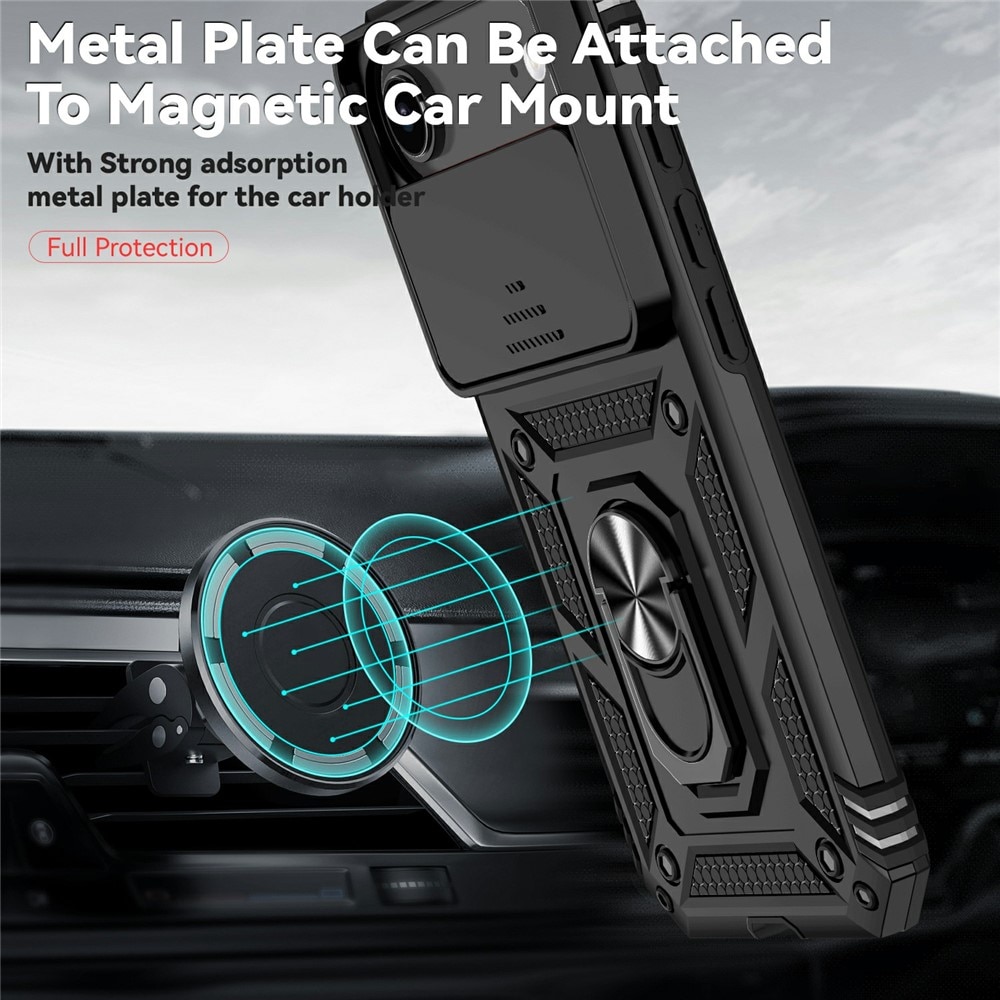 Coque Hybride Ring avec Protège Caméra iPhone 17 Air, Noir
