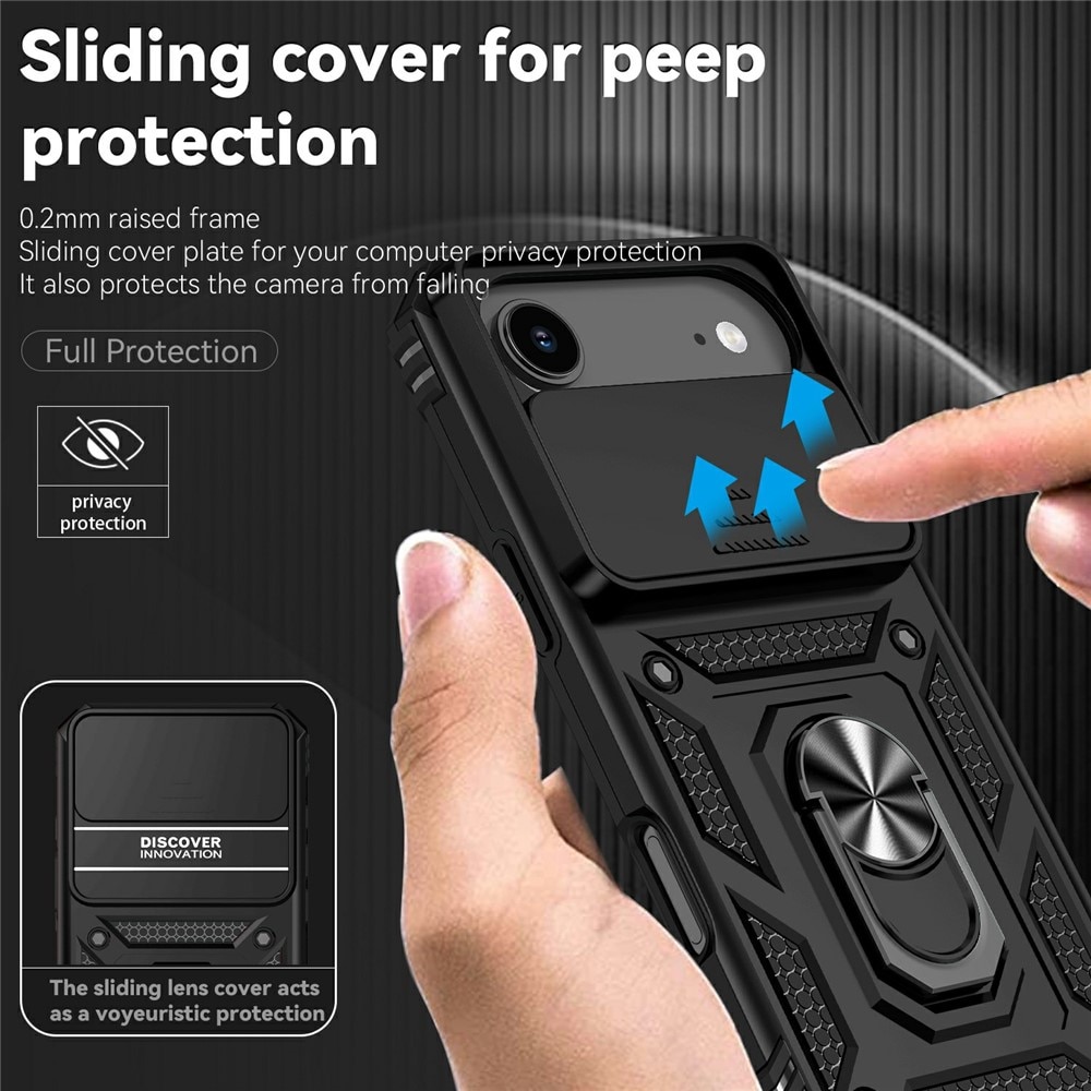 Coque Hybride Ring avec Protège Caméra iPhone 17 Air, Noir