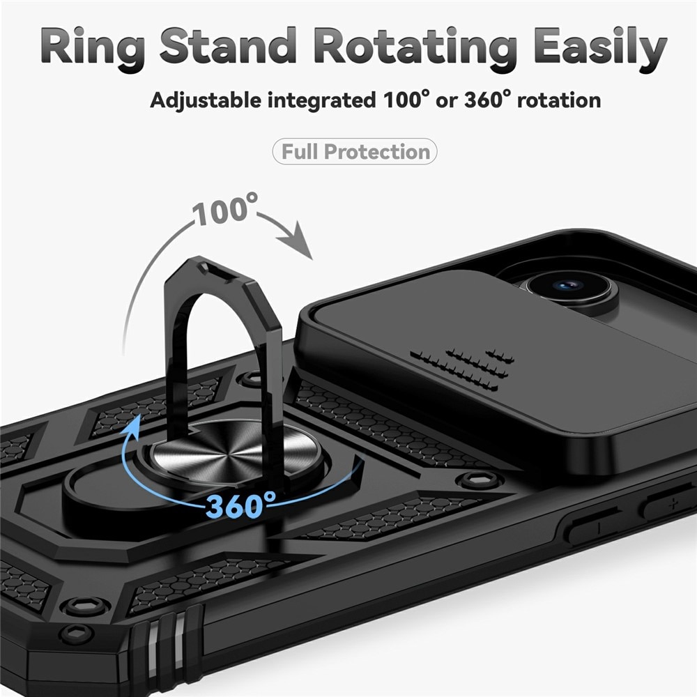 Coque Hybride Ring avec Protège Caméra iPhone 17 Air, Noir